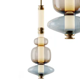 Luna Pendant in Glass Metal by Gabriel Scott